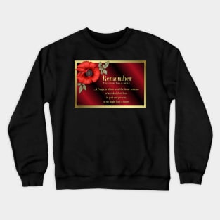 Remember Veterans Poppy Crewneck Sweatshirt